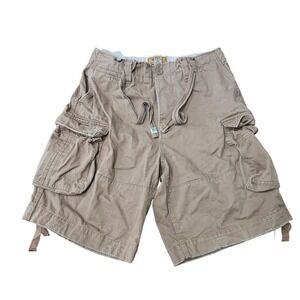 Trailer Cargo Shorts Mens 36 Tan Distressed Baggy Utility Gorpcore